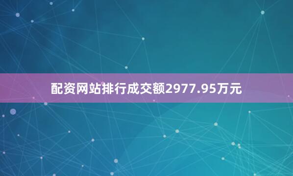 配资网站排行成交额2977.95万元